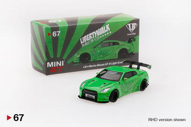 LB★WORKS Nissan GT-R (R35) Light Green #67 Mini GT