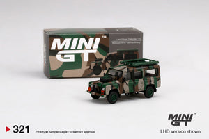 Land Rover Defender 110 Malaysian Army #321 Mini GT Malaysia Exclusive