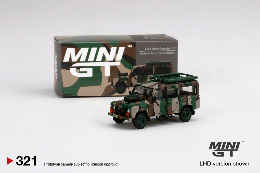 Land Rover Defender 110 Malaysian Army #321 Mini GT Malaysia Exclusive