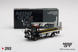 Isuzu N-Series Vehicle Transporter LBWK Black #292 Mini GT & Tiny