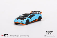Load image into Gallery viewer, Lamborghini Huracán STO Blu Laufey #475 Mini GT MiJo Exclusive