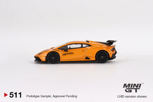 Load image into Gallery viewer, Lamborghini Huracán STO Arancio Borealis #511 Mini GT MiJo Exclusive