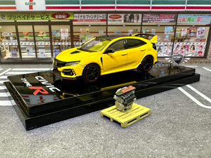 Civic Type R w/Engine Yellow  Hobby Japan