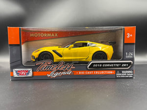 2019 Corvette ZR1 Yellow MotorMax 1:24