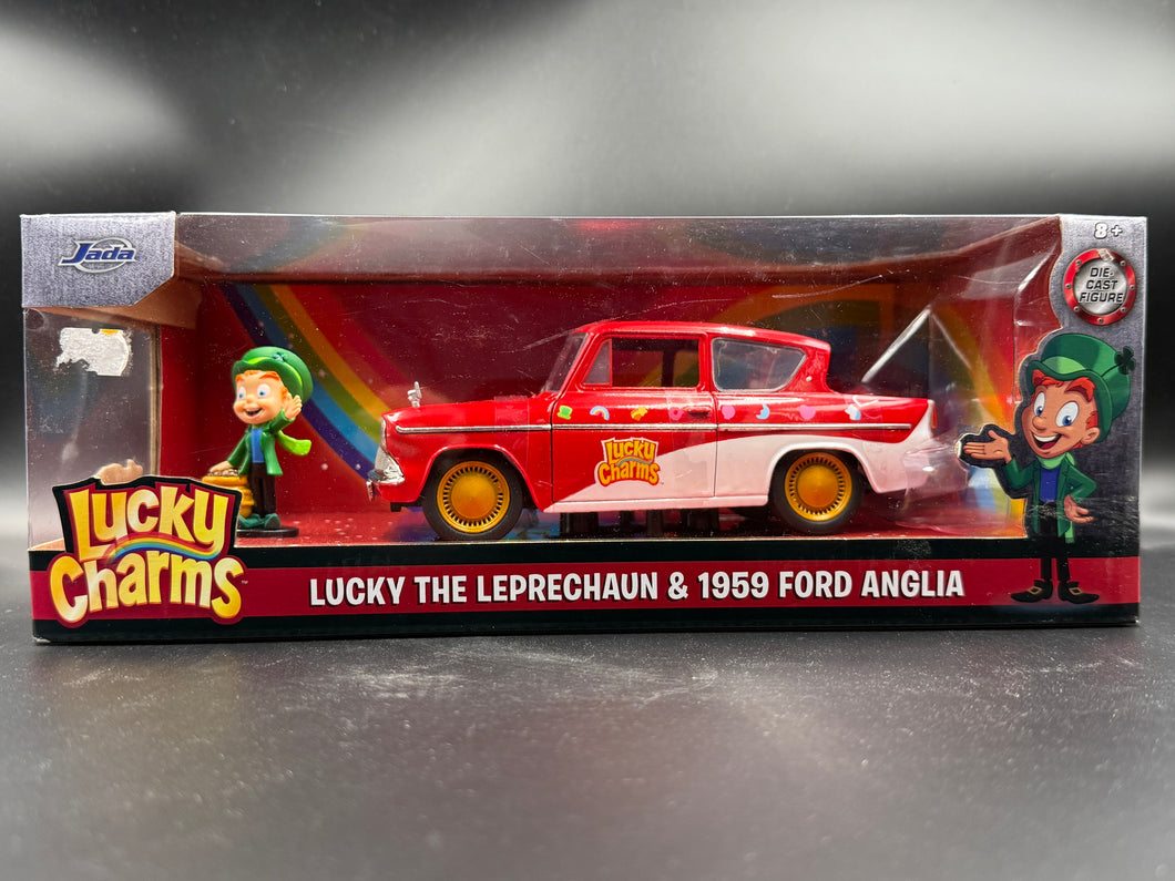 Lucky The Leprechaun & 1959 Ford Anglia JADA w/Figure 1:24