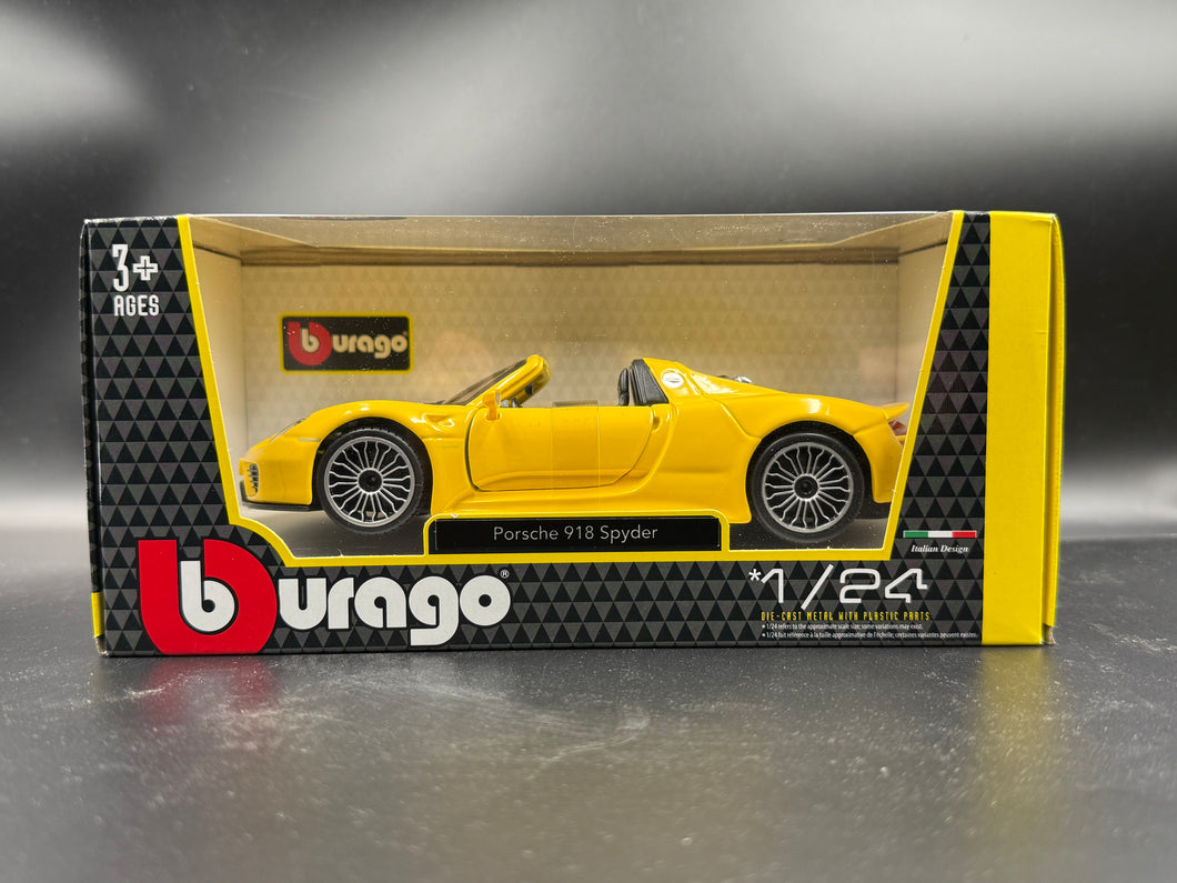 Porsche 918 Spyder YELLOW Burgo 1:24