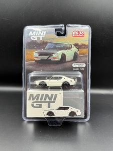 Nissan Skyline Kenmeri L:iberty Walk “WHITE” MiJo Exclusive Mini GT #702