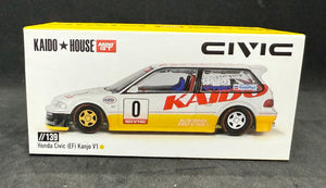 Honda Civic {EF} Kanjo V1 White/Yellow KaidoHouse #139