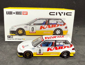 Honda Civic {EF} Kanjo V1 White/Yellow KaidoHouse #139