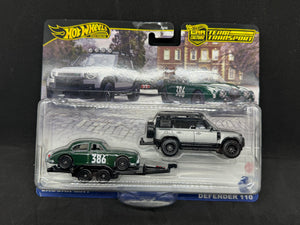 Jaguar MK1 / 2023 Land Rover Defender 110 Team Transport Hot Wheels #74