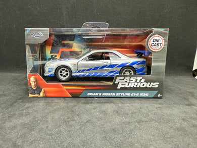 Brian’s Nissan Skyline GT-R (R34) 1:32 Scale Fast & Furious Jada