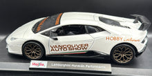 Load image into Gallery viewer, Lamborghini Huracan Performnte WHT “Vancouver International Auto Show” Maisto 1:18