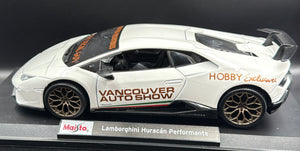 Lamborghini Huracan Performnte WHT “Vancouver International Auto Show” Maisto 1:18