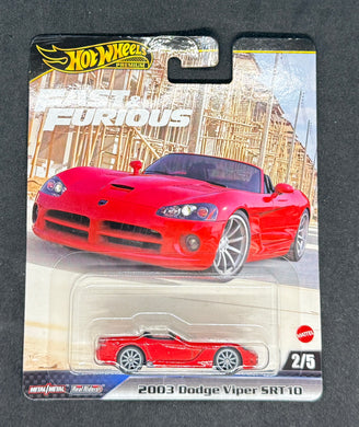 2003 Dodge Viper SRT 10 Fast & Furious J Case Premium Hot Wheels