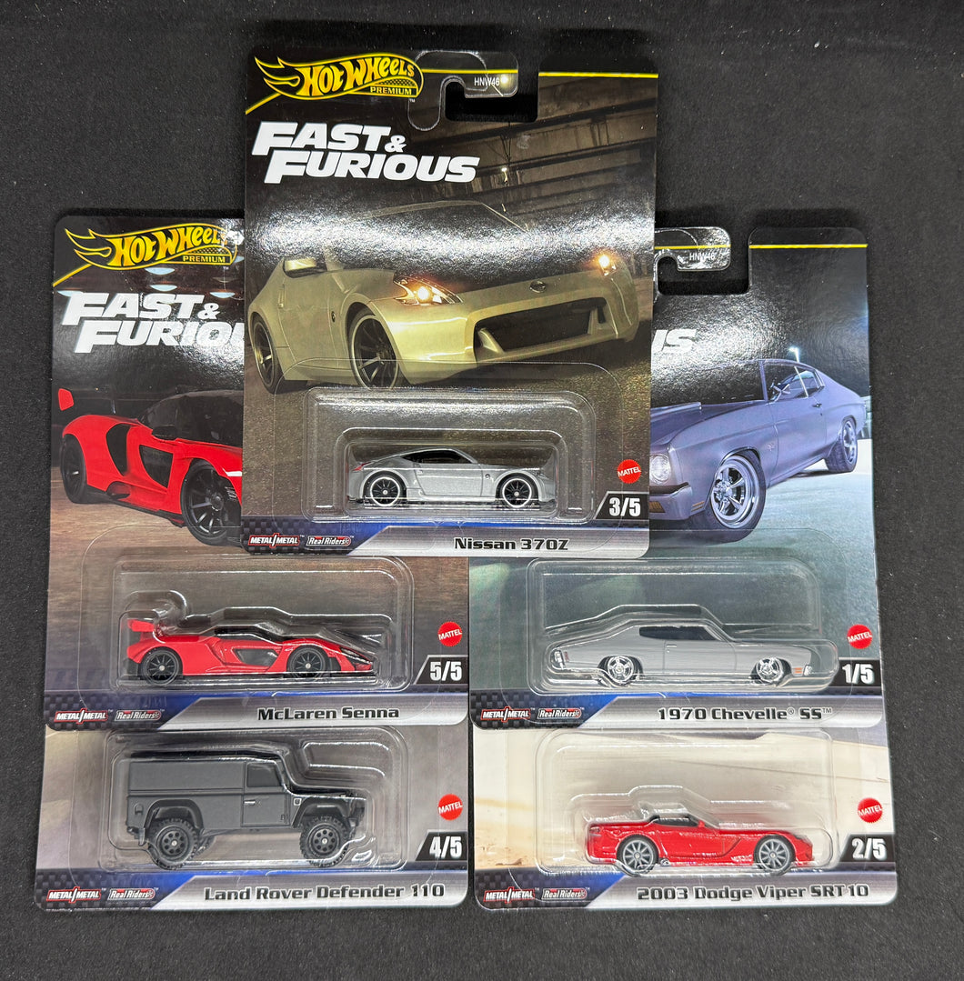 Fast & Furious J Case Premium Set 5pk Hot Wheels