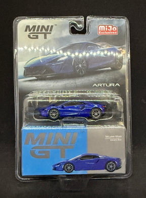 McLaren Artura Volcano Blue MiJo Exclusive Mini GT #430