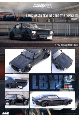 Nissan Skyline 2000 GT-R (KPGC110) “KENMERI” Black INNO64