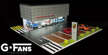 Load image into Gallery viewer, G Fans Models 1/64 Building W/ Lights Porsche Diorama #710031