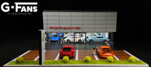 Load image into Gallery viewer, G Fans Models 1/64 Building W/ Lights Porsche Diorama #710031