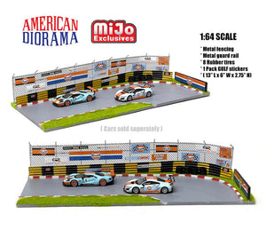 American Diorama 1:64 MiJo Exclusive Race Track Auto World Gulf