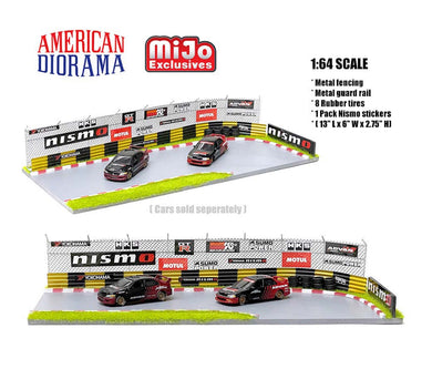 American Diorama 1:64 Mijo Exclusive Racetrack Diorama with Auto World Advan Yokohama Stickers Included Limited 2,400