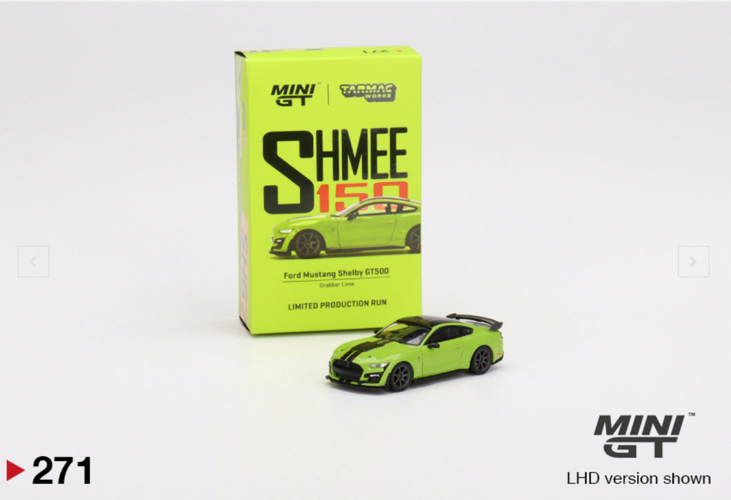 Ford Mustang Shelby GT500 Grabber Lime MINI GT x Tarmac Shmee150