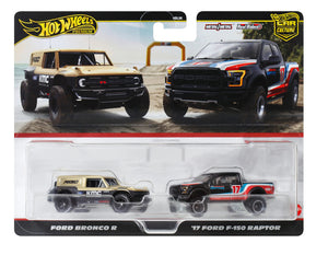 Hot Wheels Premium Car Culture 2-Pack Ford Bronco R & '17 Ford F-150 Raptor