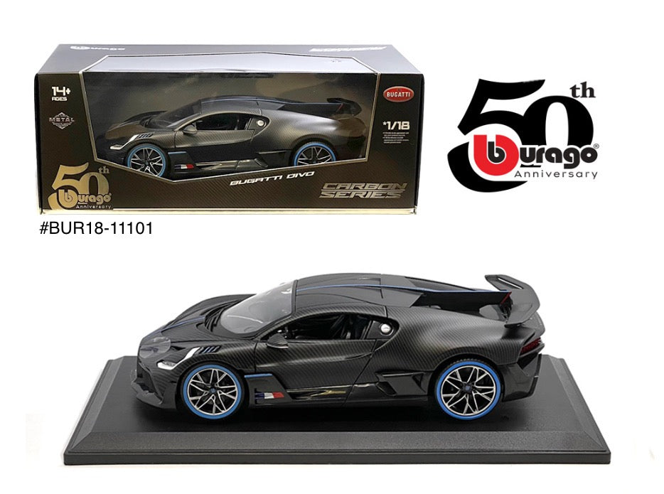 Coming Soon Bburago Diva Carbon Series 50th Anniversary Limited Edition 1:18 Scale