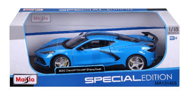 Maisto 1/18 Special Edition 2020 Chev Corvette StingrayZ51 (High Wing) Blue