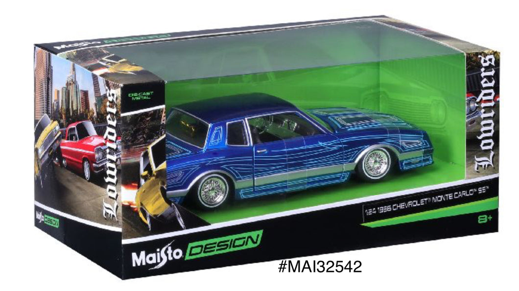 Maisto 1/24 Lowriders 1986 Chevy Monte Carlo (Blue)