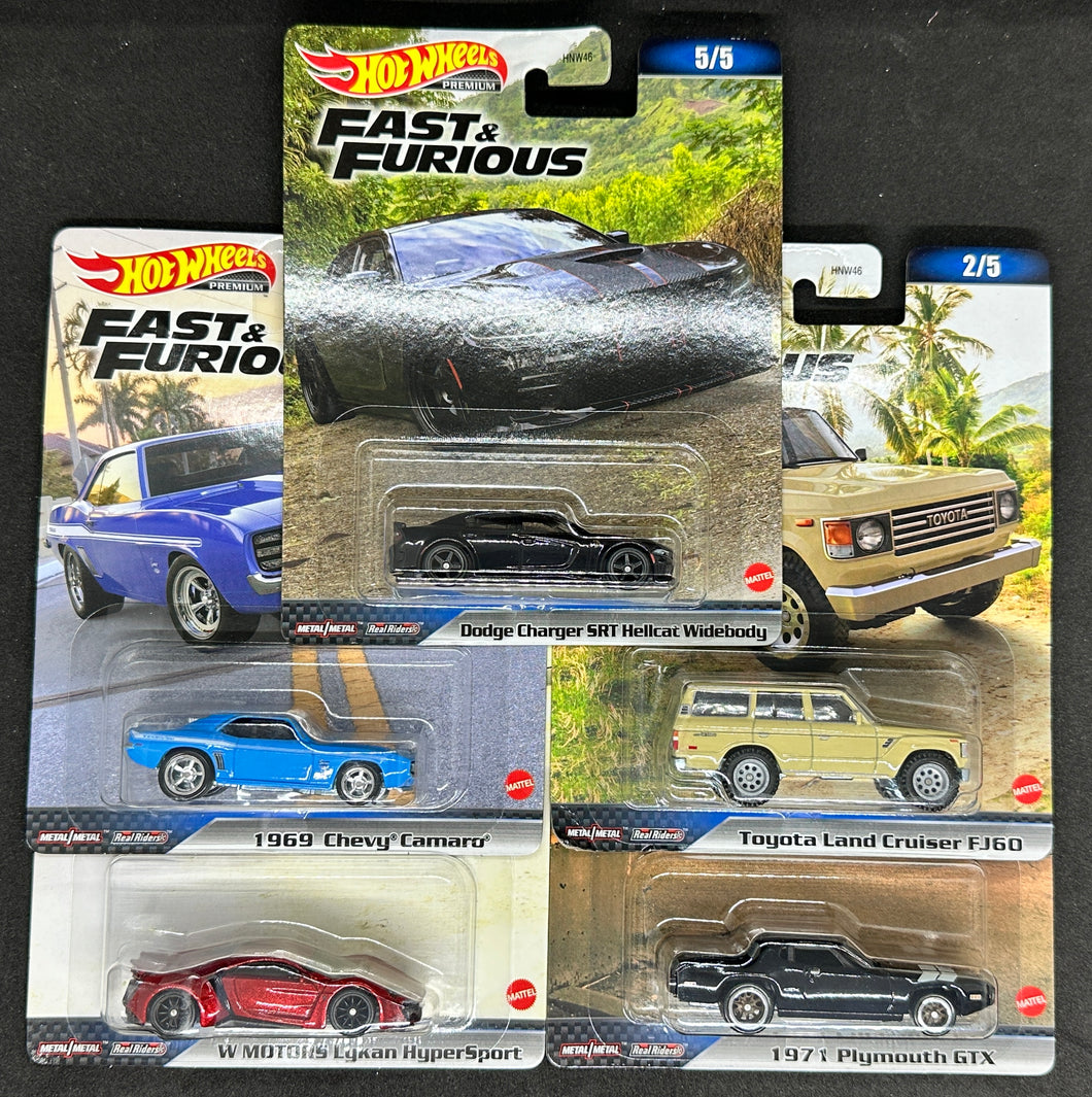 Fast & Furious B Case Premium Hot Wheels Set Of 5