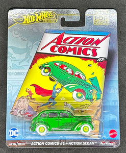 Action Comics #1- Action Sedan “ACTION COMICS” POP Culture Hot Wheels