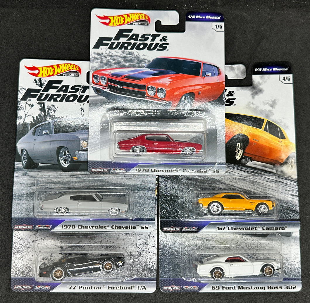 Fast & Furious 1/4 Mile Muscle Hot Wheels Set