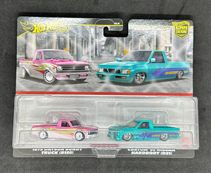 1975 Datsun Sunny Truck (B120) / Custom 93 Nissan Hardbody (D21) Walmart Exclusives Hot Wheels