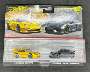 Porsche 993 GT2 / Porsche 718 Cayman GT4 Car Culture Walmart Exclusives Hot Wheels