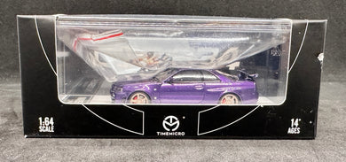 Nissan GTR34 Purple w/ Figure TimeMicro