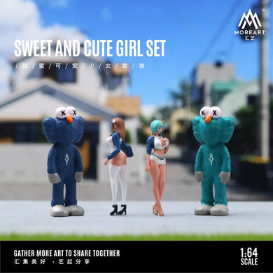 Preorder 1:64 Sweet and Cute Girl Doll Set Resin