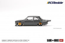 Load image into Gallery viewer, Datsun 510 Pro Street GREDDY Gun Metal Grey Kaidohouse / Mini GT #017
