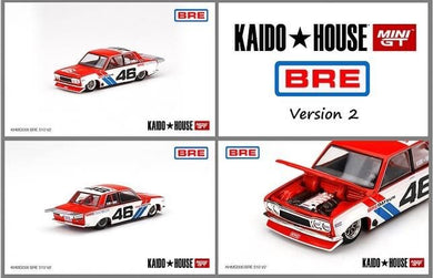 Kaitohouse x Mini GT 1:64 Datsun 510 Pro Street BRE #46 ver 2 Matte White #006