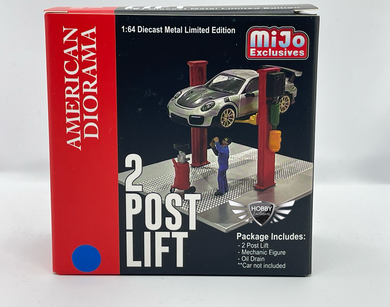 2 Post Lift BLUE American Diorama MiJo Exclusive