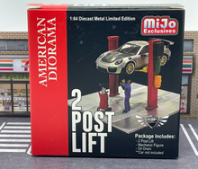 Load image into Gallery viewer, 2 Post Lift RED American Diorama MiJo Exclusive