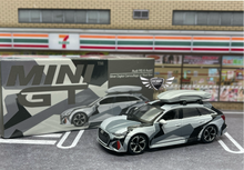 Load image into Gallery viewer, Audi RS 6 Avant Silver Digital Camouflage w/Roof Box Mini GT#256