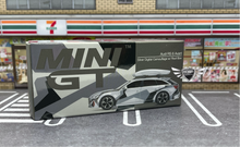 Load image into Gallery viewer, Audi RS 6 Avant Silver Digital Camouflage w/Roof Box Mini GT#256
