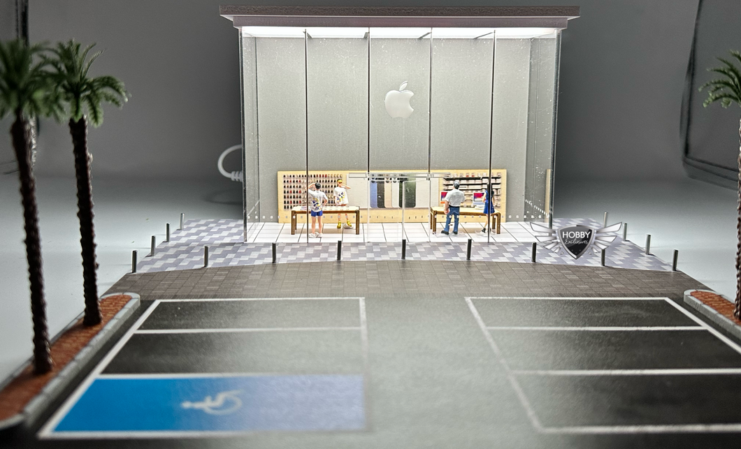 G-Fan Building Diorama Model With Lights Apple Building 1:64