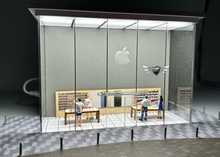 Load image into Gallery viewer, G-Fan Building Diorama Model With Lights Apple Building 1:64