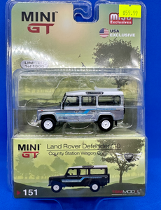 Land Rover Defender 110 County Station Wagon Grey #151 MiJo Exclusive Mini GT CHASE