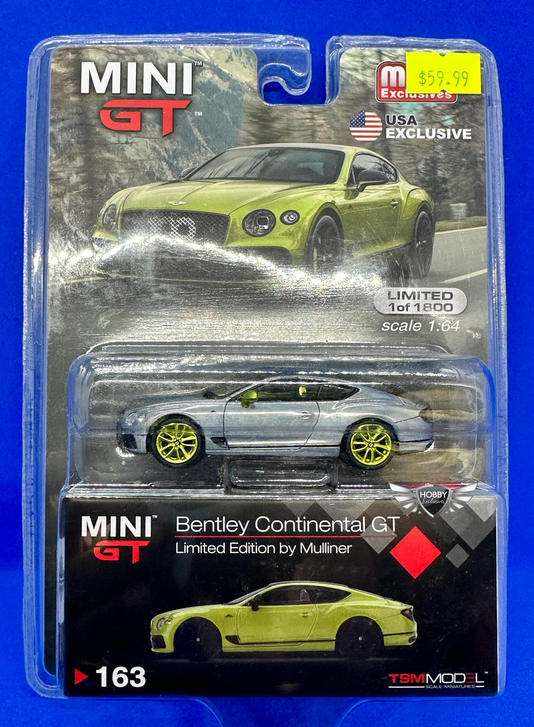 Bentley Continental GT Limited Edition By Mulliner #163 MiJo Exclusive Mini GT CHASE