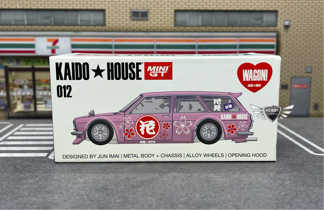 Kaido House x Mini GT 1:64 Datsun Kaido 510 Wagon Hanami V1 Pink #12