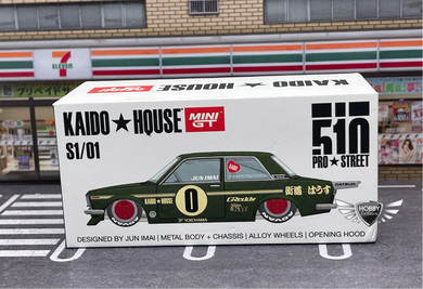 Mini GT 1:64 KaidoHouse Datsun 510 Pro Street OG Olive Green