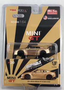 LB Works Nissan GT-R Satin Gold MiJo Exclusives Mini GT #30